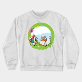 Golfing Corona Cat Crewneck Sweatshirt